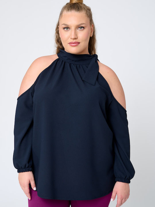 Jucita Women's Blouse Off-Shoulder Long Sleeve Black