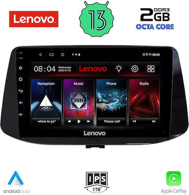 Lenovo Car Audio System for Hyundai i30 2018> (Bluetooth/USB/WiFi/GPS/Apple-Carplay/Android-Auto) with Touch Screen 9"