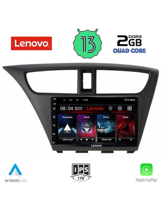 Lenovo Ηχοσύστημα Αυτοκινήτου για Mini ONE Honda Civic 2012-2016 (Bluetooth/USB/AUX/WiFi/GPS/Apple-Carplay/Android-Auto) με Οθόνη Αφής 9"