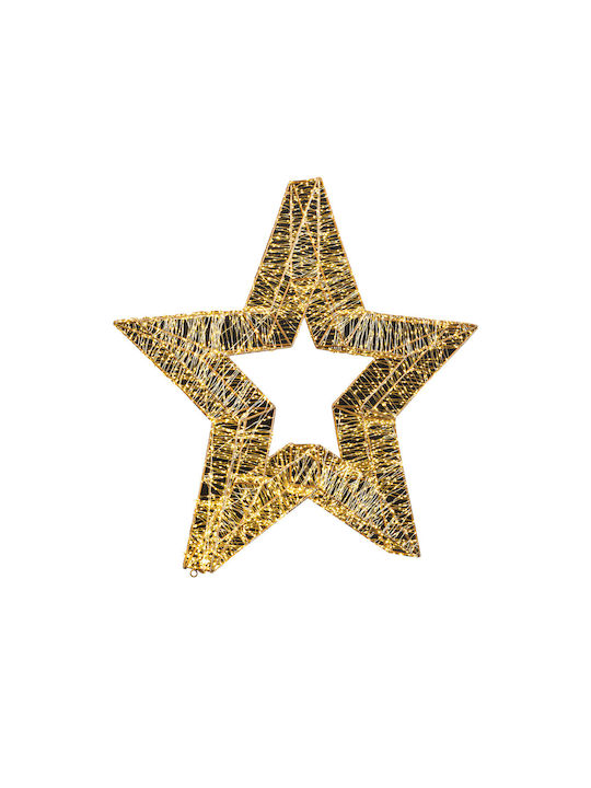 Lianos Metal Illuminated Christmas Decorative Pendant Star 70x70x70cm