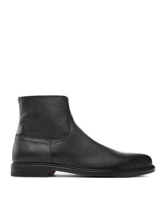 Leder Schwarz Herrenstiefel