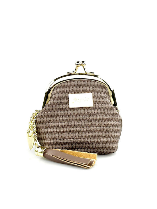 Fragola Pc08-1 Klein Frauen Brieftasche Münzen Dark Beige Plexis