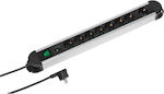 Vivanco Power Strip с превключвател и Кабел 2м White