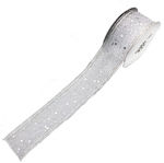 Christmas Ribbon Silver 1pc