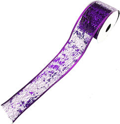 Christmas Ribbon Purple 280x5cm 1pc