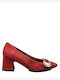 Leather Burgundy Heels Ante I