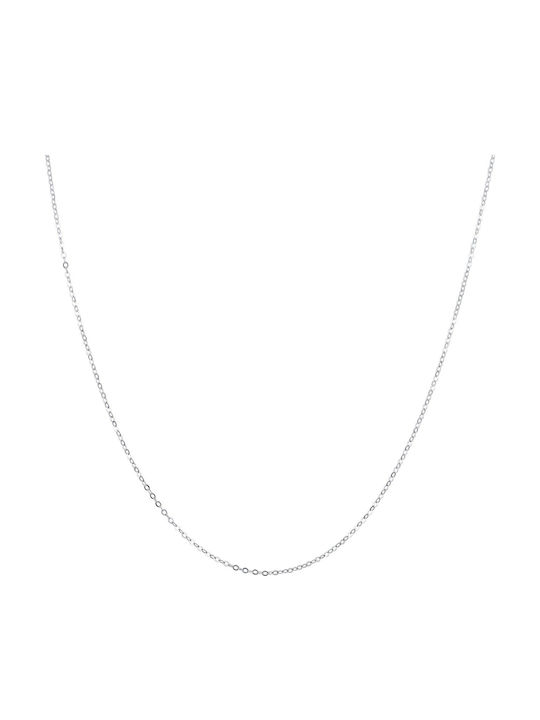 Mv Preziosa Weißgoldene Kette Nacken 14K Länge 40cm