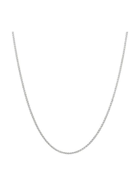 Mv Preziosa Unisex White Gold Neck Chain White with Polished Finish 14K 55cm
