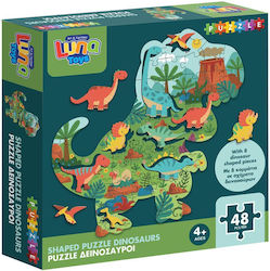 Kinderpuzzle Δεινόσαυροι Με 8 Σχήματα für 4++ Jahre 48pcs Luna