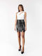 Leder Mini Rock Schwarz