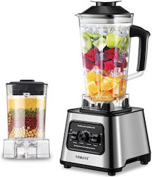 Sokany Commercial Blender 6kW Silver With Jug Capacity 2.5lt 21.4x28x35.4cm Sokany Commercial Blender 6kW Silver With Jug Capacity 2.5lt 21.4x28x35.4cm