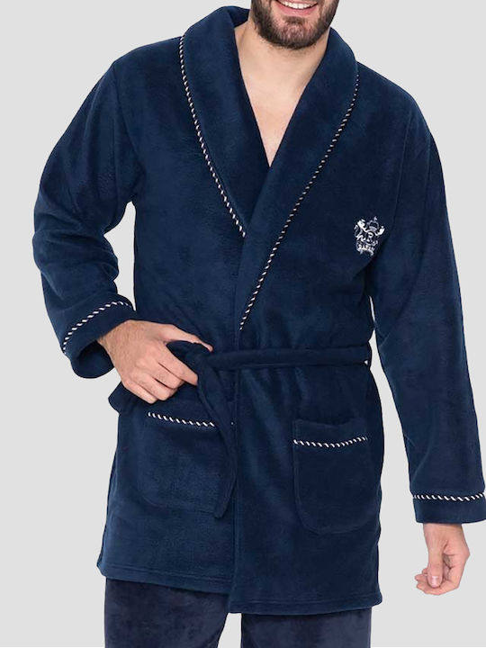 Rafael Χειμερινή Ανδρική Ρόμπα Navy Μπλε
