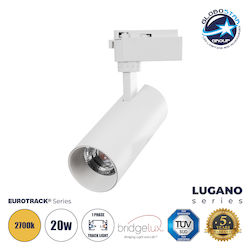 GloboStar Lugano LED Iluminare Liniară Comercială Plafon 20W Alb Cald IP20 L6.5xÎ20cm