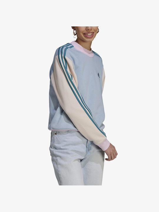 Adidas Essentials 3-stripes Women's Fleece Sweatshirt Blue