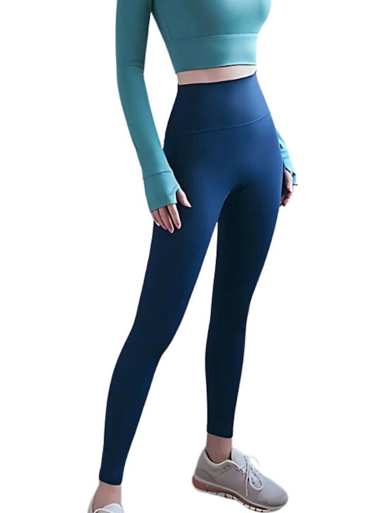 Ramona Training Γυναικείο Cropped Κολάν Ψηλόμεσο Navy Μπλε