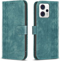 Plaid Embossed Wallet Green (Moto G13)