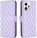 Puff Rhombus Brieftasche Lila (Moto G13)