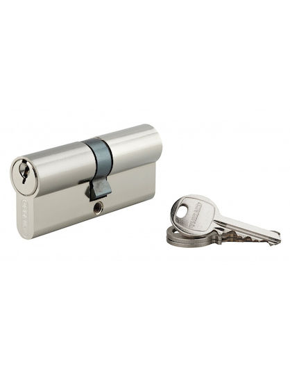 Thirard Lock Cylinder 70mm (35-35) with 3 Keys Silver