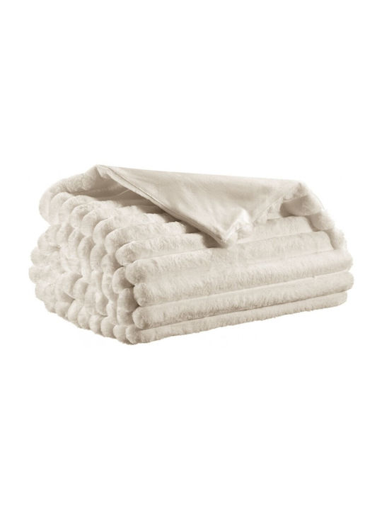 Vivaraise Alice Armchair Throw Fur 130x160cm Neige