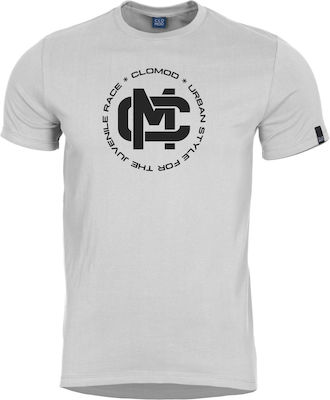 Pentagon Clomod Initials T-shirt-μπλουζάκι Μακό Καθημερινή Χρήση T-shirt in White color