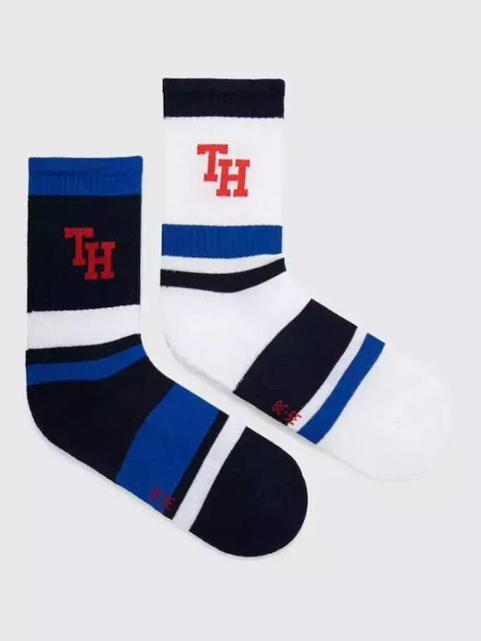 Tommy Hilfiger Αθλητικές Παιδικές Κάλτσες Μακριές Navy Μπλε 2 Ζευγάρια