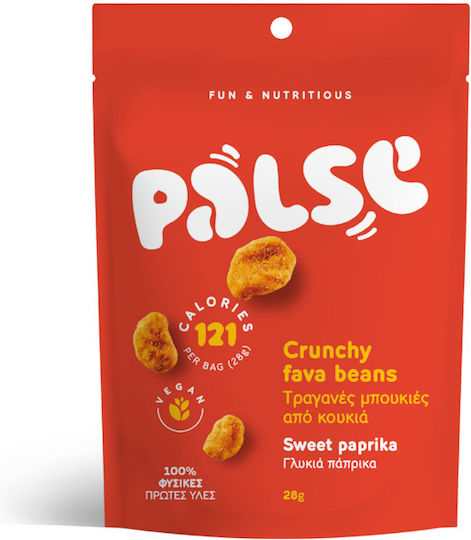 Palse Хрупкави хапки Crunchy Fava Beans Paprika от бакла с сладък червен пипер 28гр