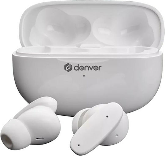 Denver TWE-49ENC In ear Bluetooth хендсфри Слушалки с Кутийка за Зареждане Бял