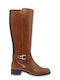 Leather Women's Boots Tabac Brown