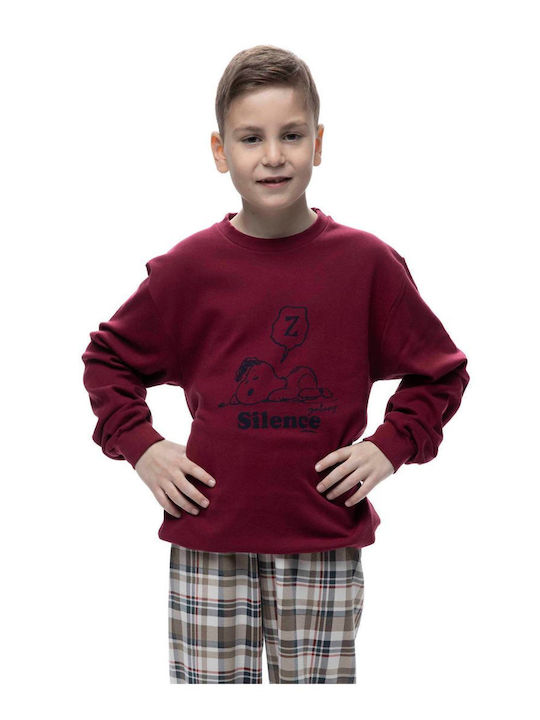 Galaxy Kids' Pajamas Winter Burgundy