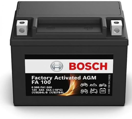 AGM Motorcycle Battery YB4L-B 55A with Capacity 4Ah