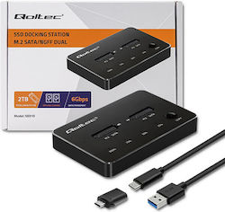 Qoltec Pentru 2 Hard Disk-uri SATA Cu Conectivitate USB-C 50310