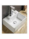 Tema Επικαθήμενος Νιπτήρας Πορσελάνης 38.5x30.5x12cm Λευκός