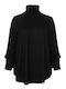 Moutaki Women's Long Sleeve Pullover Turtleneck Black