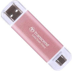 Transcend Esd310p 2.0TB USB 3.2 SSD USB-A & USB-C Розов Transcend Esd310p 2.0TB USB 3.2 SSD USB-A & USB-C Розов