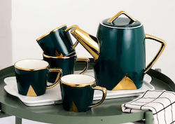Etoile Teapot Set Ceramic with Cup Green 1pc
