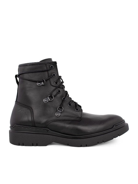 Leder Schwarz Stiefel