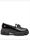 Δερμάτινα Γυναικεία Loafers σε Μαύρο Χρώμα