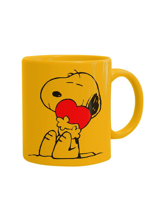 Koupakoupa Snoopy Becher Keramik Gelb 330ml