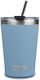 Nava Glass Thermos Stainless Steel 450ml Blue w...