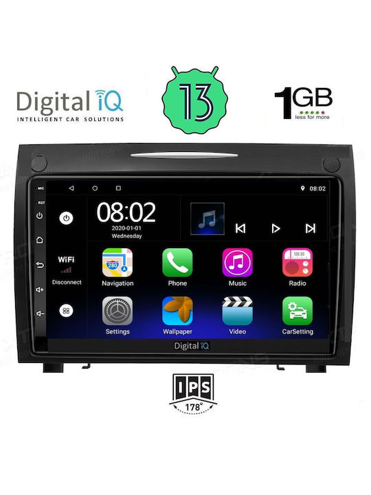 Digital IQ Sistem Audio Auto pentru Mercedes-Benz SLK - Magazin online 2004-2010 (Bluetooth/USB/WiFi/GPS/Apple-Carplay/Android-Auto) cu Ecran Tactil 9"