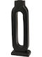 Candle Holder Wooden in Black Color 12x5.5x12cm 1pcs