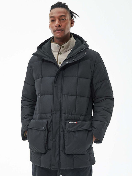 Barbour Herren Winter Jacke Lässig Schwarz