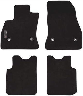 Set of Front and Rear Mats 4pcs for Fiat 500 Scania L 2012-2022 Black