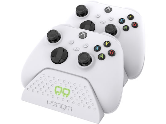 Venom Twin Зарядна станция за 2 контролера Xbox Series X/S - Xbox Серия X/S Бял