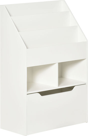 Βιβλιοθήκη Δαπέδου Ξύλινη Λευκή 60x29.9x90cm