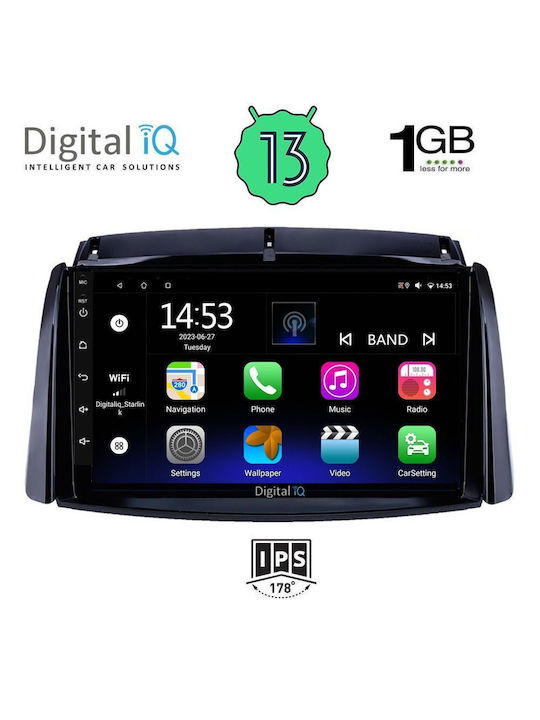Digital IQ Sistem Audio Auto pentru Renault Koleos 2006-2016 (Bluetooth/USB/AUX/WiFi/GPS/Apple-Carplay/Android-Auto) cu Ecran Tactil 9"