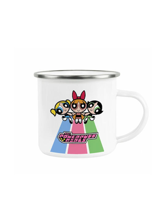 Koupakoupa Powerpuff Girls Κούπα Εμαγιέ Λευκή 360ml