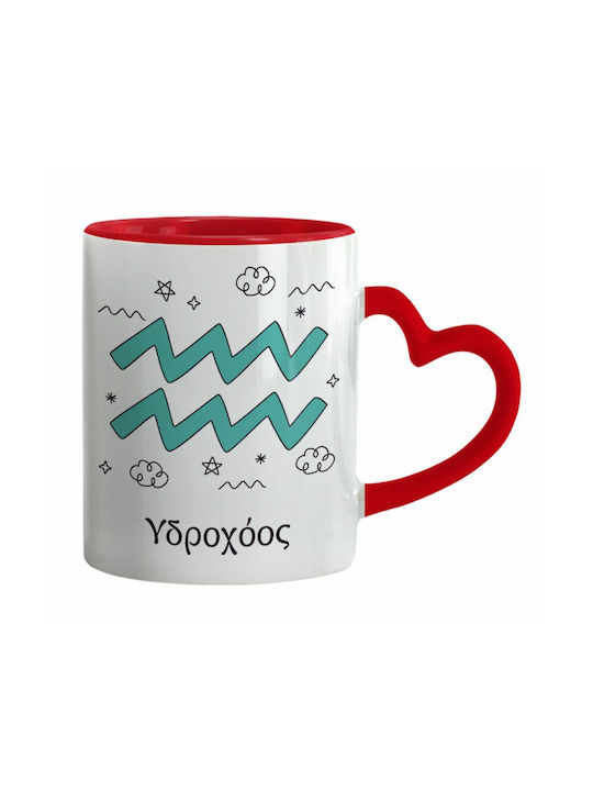 Koupakoupa Zodii Vărsător Cană Ceramică Albă 330ml