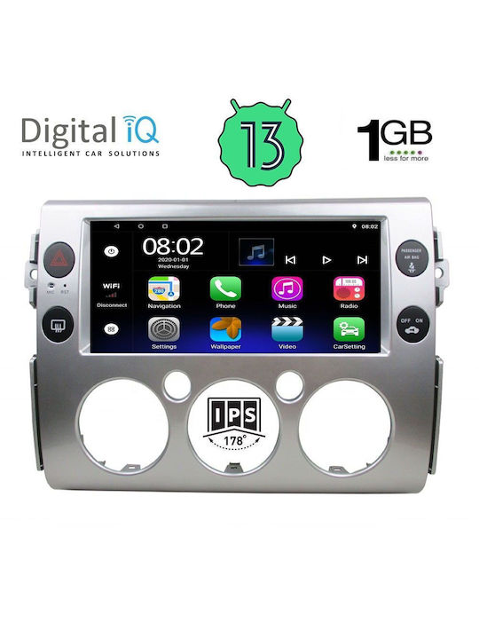 Digital IQ Car Audio System for Toyota FJ 2007-2013 (Bluetooth/USB/WiFi/GPS/Apple-Carplay/Android-Auto) with Touch Screen 9"