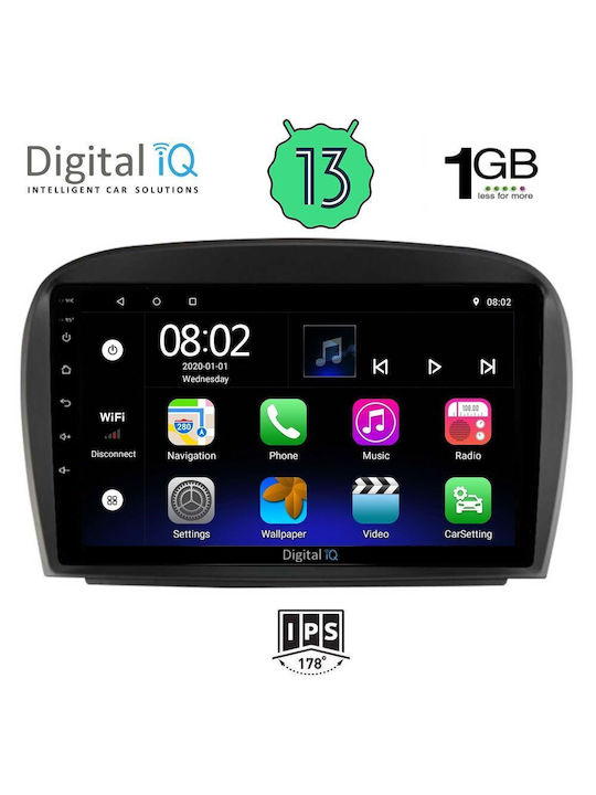 Digital IQ Car Audio System for Mercedes-Benz SL 2006-2012 (Bluetooth/USB/WiFi/GPS/Apple-Carplay/Android-Auto) with Touch Screen 9"